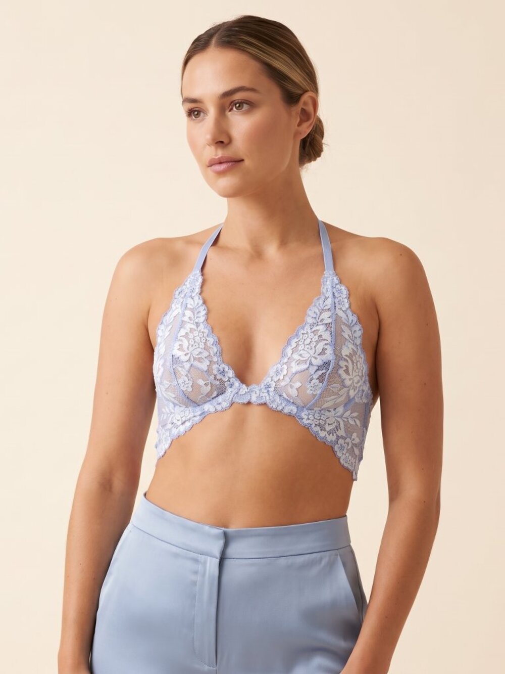 NWT Vintage La Perla Bralette - Made in Italy - Blue - Size 2 / 34A